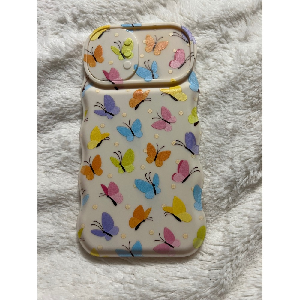 iPhone 13 Pro Max Case Butterfly Design Protective Cover Slider Camera Lens